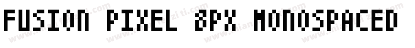 FUSION PIXEL 8PX MONOSPACED LA字体转换